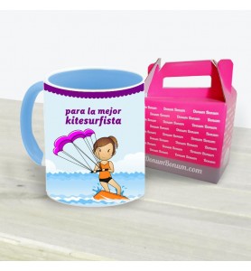 Taza Kitesurfista Chica