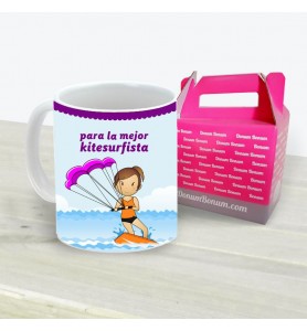 Taza Kitesurfista Chica