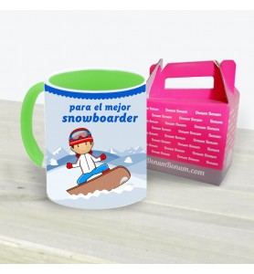 Taza Snowboarder Chico