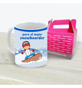 Taza Snowboarder Chico