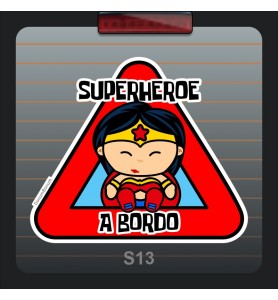 Pegatina Coche Wonder Woman