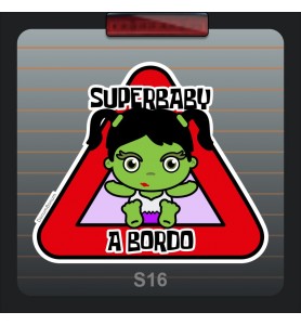 Pegatina Coche Mrs. Hulk