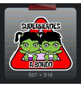 Pegatina Coche Los Hulk