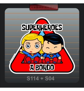 Pegatina Coche Superman y...