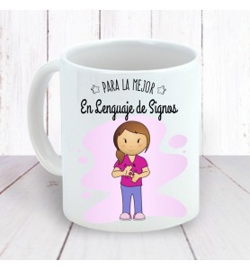 Taza Lenguaje De Signos Chica