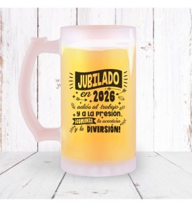 Jarra de Cerveza Jubilado 2026