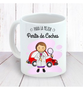 Taza Perito Coches Chica