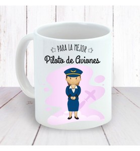 Taza Piloto Aviones Chica