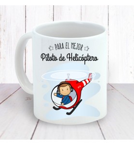 Taza Piloto Helicóptero Chico