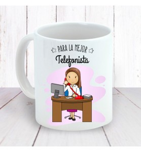 Taza Telefonista Chica