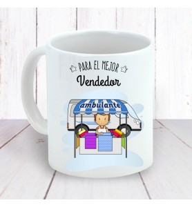 Taza Vendedor Ambulante Telas