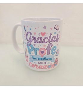 Taza Profe Corazón Color
