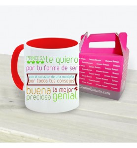 Taza Te Quiero Letras Princesa