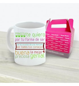 Taza Te Quiero Letras Princesa