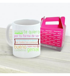 Taza Te Quiero Letras Pequeño