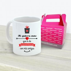 Taza Te Quiero Más Que Compras